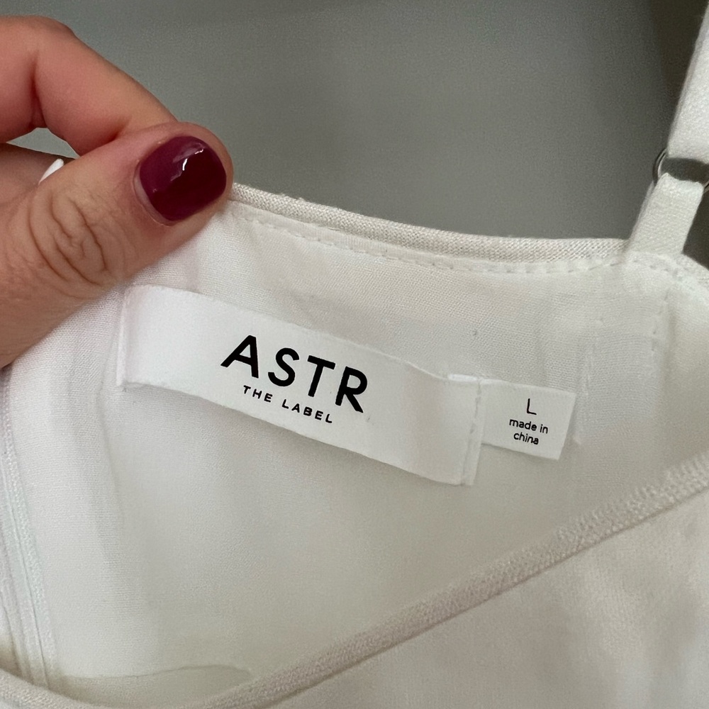 ASTR The Label White midi dress. Size L.